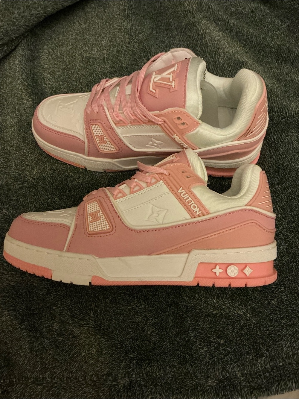 Louis Vuitton Pink & White Low-Top Sneakers - Women's - Picture 4 of 4